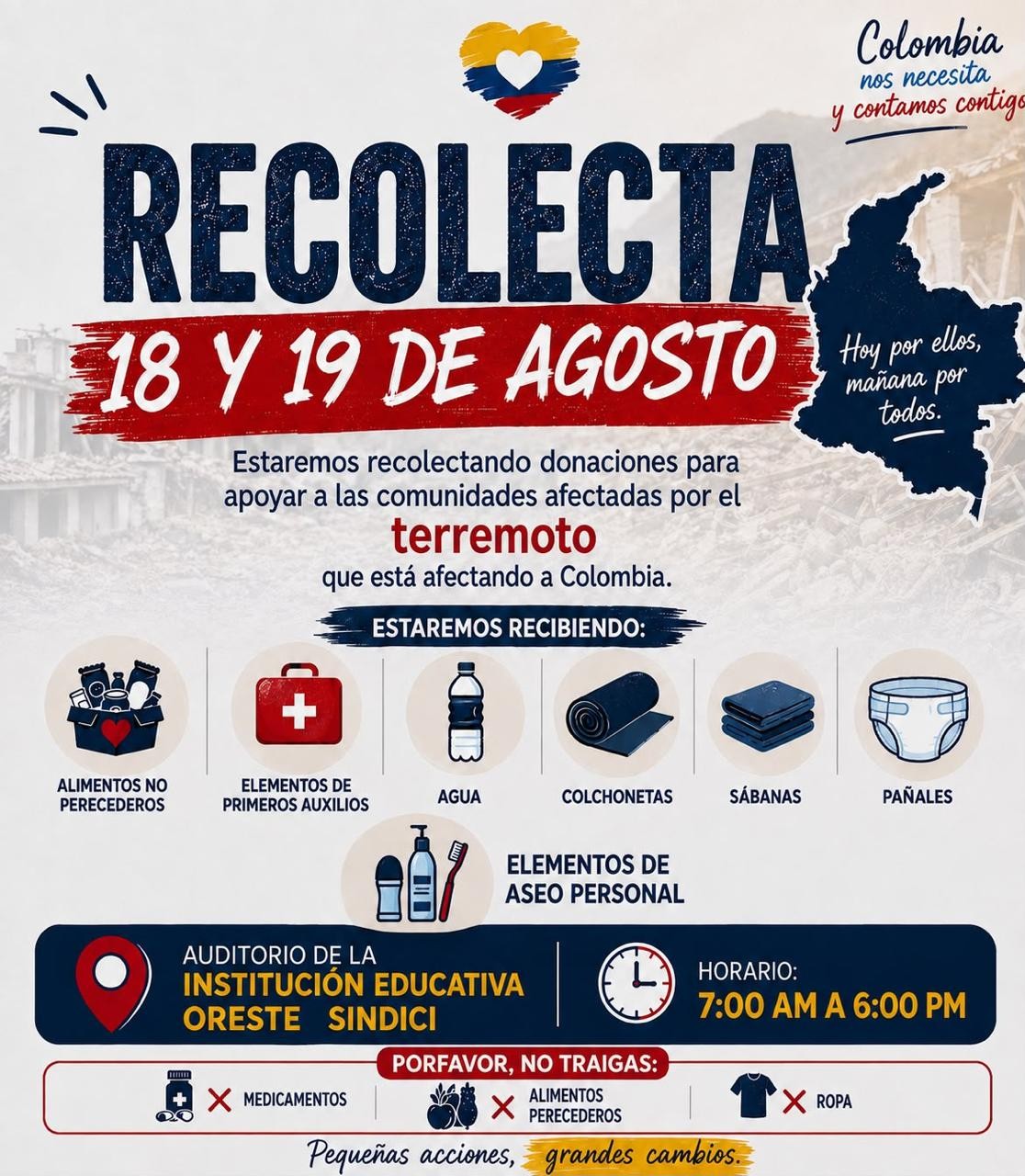 recolecta terremoto